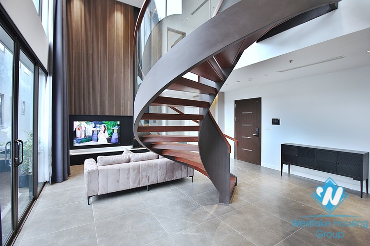 A luxurious duplex 3 bedrooms apartment for rent in Tay Ho area